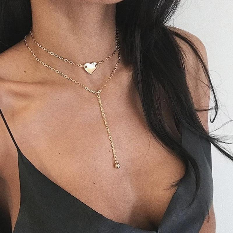 NEW Trend Style Women Necklaces In Different Shapes Gold Moon Star Coin Necklace In Luxury Jewelry Design