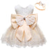 Modern luxury Baby Elegant Baby Girls 1st Year Birthday Dress Halloween Costume Party Dress For Baby And Girls With Big Bow And Modern Unique Colors