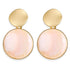 New Luxury Elegant Geometric Shell Dangle Earrings For Women In Round Small Drop Design