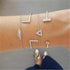 Fashion Bohemia Leaf Round Knot Cuff Bangle Gold Chain Charm Bracelet  for Women Simple Geometric Bracelets Luxury Jewelry