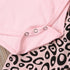 Newborn Baby Girl Clothes Fly Sleeve Knitting Cotton Romper Tops Leopard Print Long Pants Headband 3Pcs Outfits Clothes