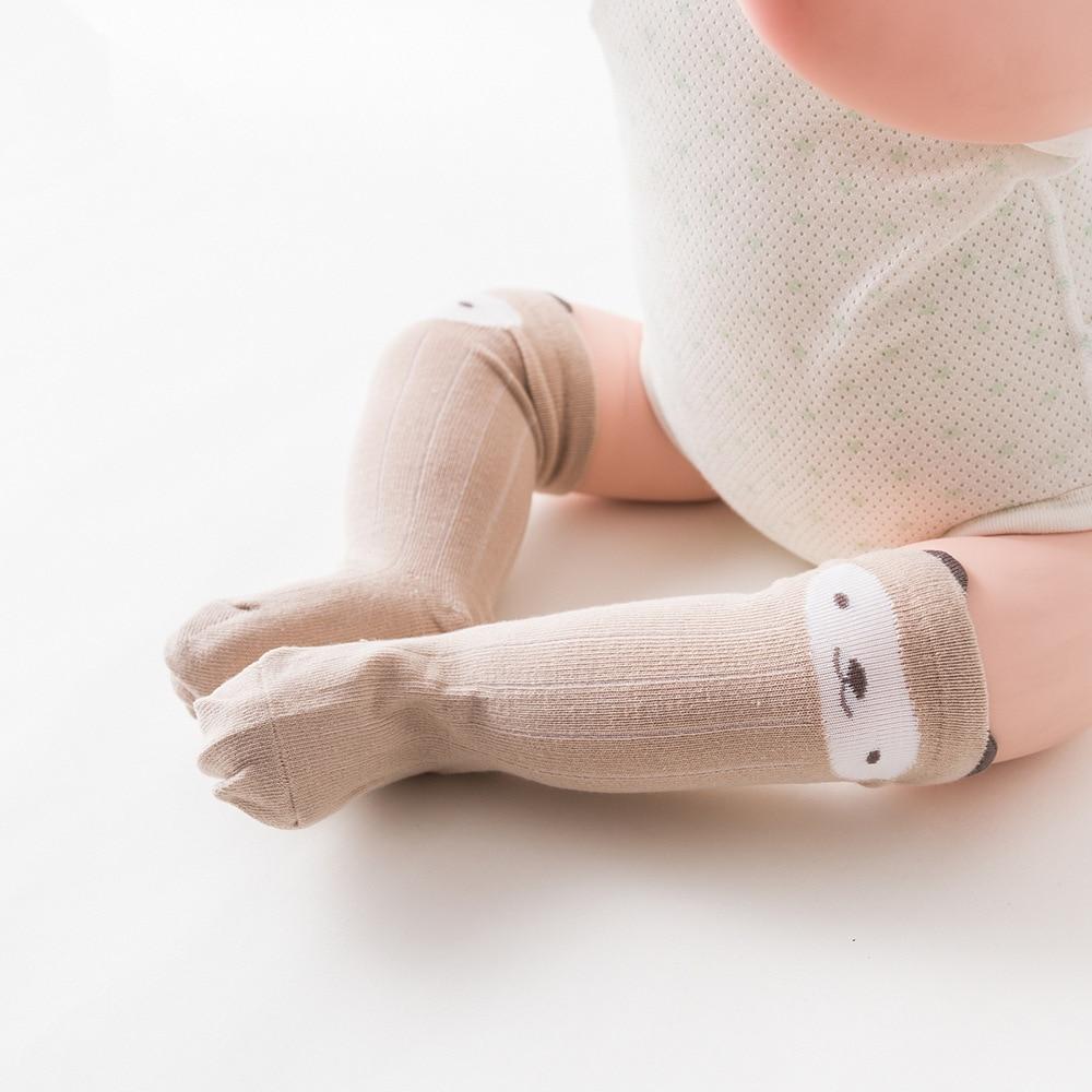 White Baby Sock Non Slip Cotton Long Socks Newborn Knee High Socks For Baby Girls Super Elastic Cute Design