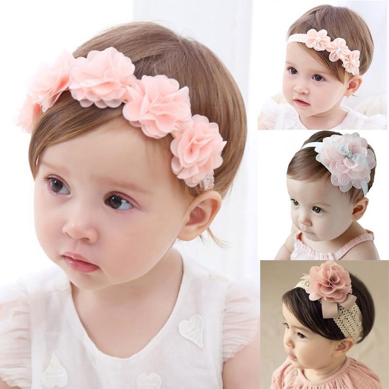 Modern Baby Headband Flower Girls Bows for Baby Girls Kids Headbands Turban Newborn