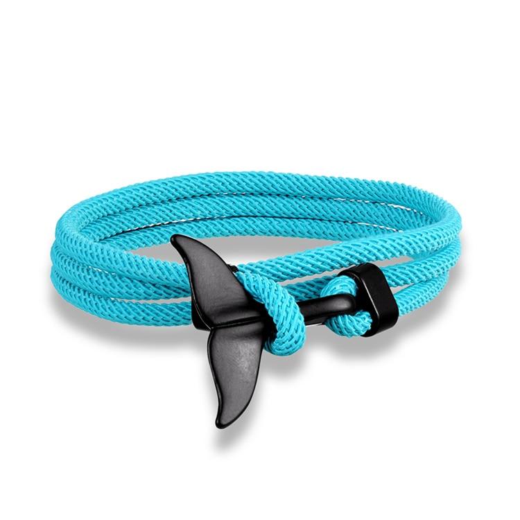 Elegant Modern Charm Whale Tail Amazing Anchor Bracelet For Men And Women Colorful Nice Survival Rope Great Couple Bracelets Homme Femme Lucky Lover Jewelry Water Sports