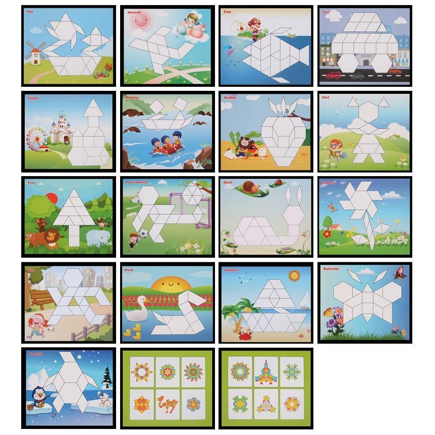 250pcs Wooden Geometric Clever Board Puzzle 3D Board Toy Baby Early Educational Learning Toys for Children Game (Multicolor)