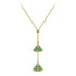 Elegant Classic Green White Crystal Geometric Necklace Luxury Pendant Chokers Modern Necklace For Women Statement Jewelry