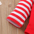 3PCS  Romper Jumpsuits+Striped Pant Christmas Clothes Set Kids for Infant Boys/Girls In Christmas Printed Design