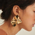 New Luxury Long Crystal Tassel In Gold Color Dangle Earrings For Women