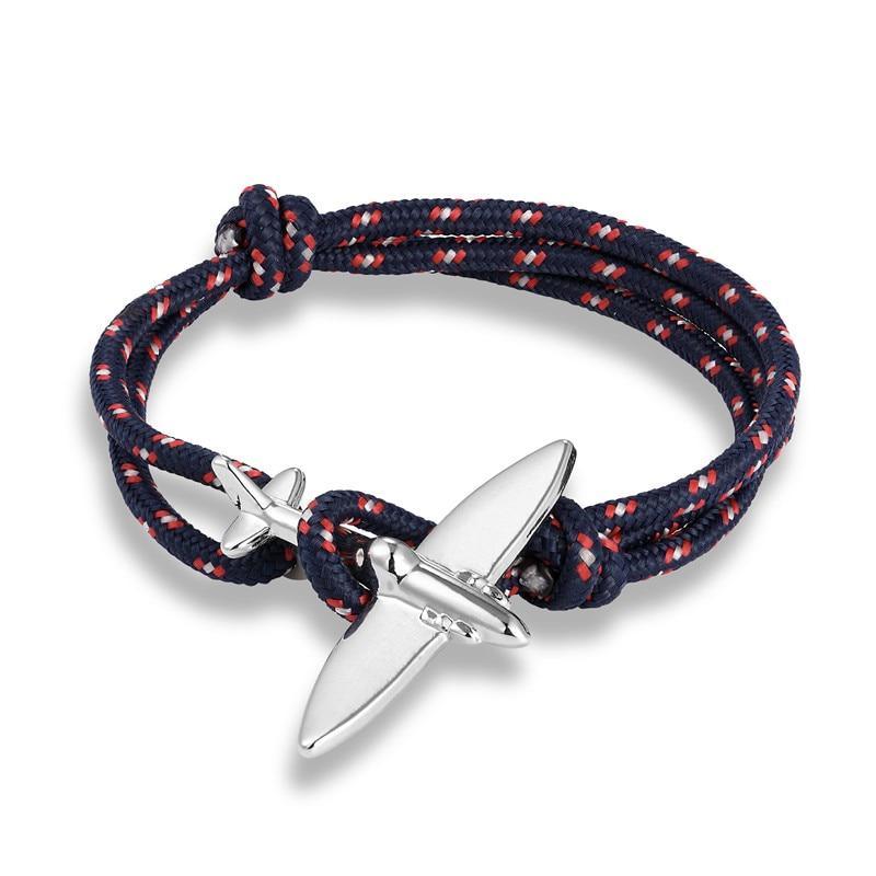 New Luxury Arrival Airplane Anchor Amazing Sport Camping Parachute Cord Survival Bracelet For Men And Women Elegant Buckle Navy Style Modern Fashion Jewelry