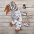 Modern Newborn Baby Boy Clothes Feather T shirt Tops Strip Pants Set For Kids