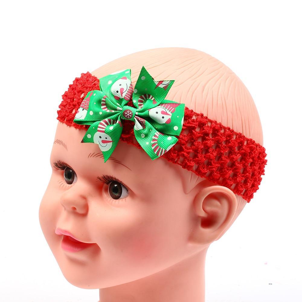 Baby Headband Ribbon Toddler Hair Accessories Girl Newborn Bow Christmas Headwear headwrap