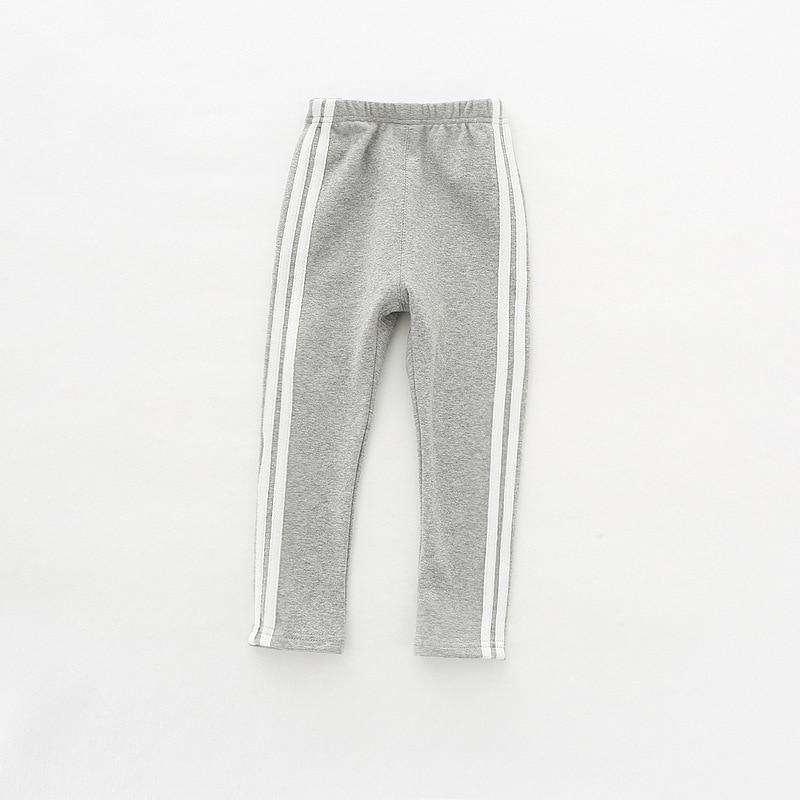 Cotton Four-color Baby Girl Sports Style Two Bars Stretch Pants 1 - 5 Years Old Autumn baby girls pants