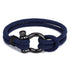 Modern Elegant Rope Luxury Navy Style Camping Bracelet For Men And Women With Black Stainless Steel New Fashion