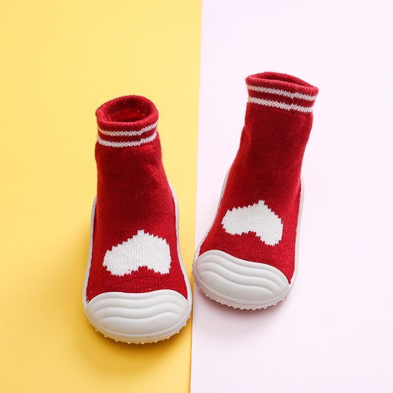 Unisex Cartoon Baby Children's Floor Socks Baby Rubber Soft Sole Socks Breathable Cotton Warm Shoes