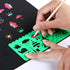 Magic Rainbow Color Scratch Art Paper Card Set With Graffiti Stencil Drawing Board Stick Art Painting Educational Toys