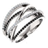 New Twist Ethnic Style Women Finger Rings With Black&White Stone Micro Paved Surprise Gift For Women Trendy Jewelry Rings