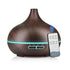 550ml Aroma Air Humidifier Essential Oil Diffuser  Aromatherapy Electric Ultrasonic cool Mist Maker for Office Home Bedroom Living Room Study Yoga Spa - Wood Grain, 7 Colors LED Light