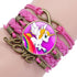 Intereting Unicorn Braided Kids Bracelet for Girls  Friendship Bracelets Jewelry Multi-layer Charm Fashion Bracelet