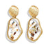 New Luxury Elegant Geometric Shell Dangle Earrings For Women In Round Small Drop Design