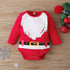 Christmas Baby Set Unisex 3PCS Cotton Bodysuits Pants Hat Full Sleeve Print Baby Clothes For Christmas For Girls And Girls