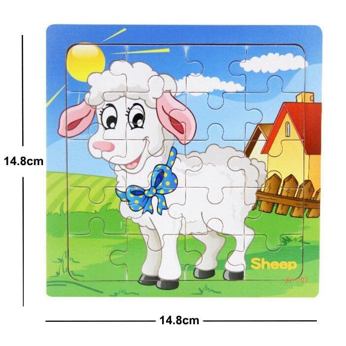 38 Style Cartoon Wooden Puzzle Children Animal/ Vehicle Toy For  2-6 Year Baby Early Educational Toys for Kids