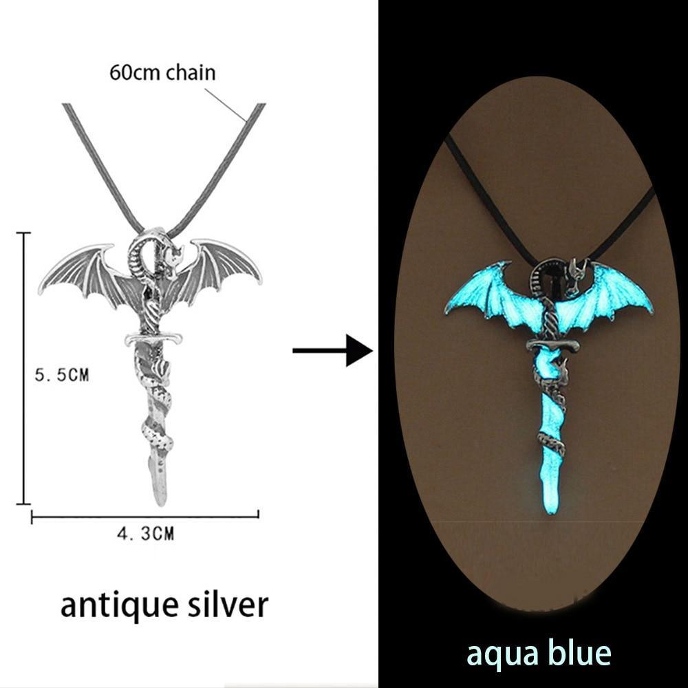 Epic Luminous Glowing Arrow Pendant Necklace Elegant Knight Spear Necklace Amazing Glow In The Dark Pike Necklace Luxury For Women Men Halloween Gift