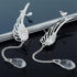 New Silver Plated Angel Wing Elegant Stylist Crystal Earrings Luxury Drop Dangle Ear Stud For Women Long Cuff Earring Epic Bohemia Style