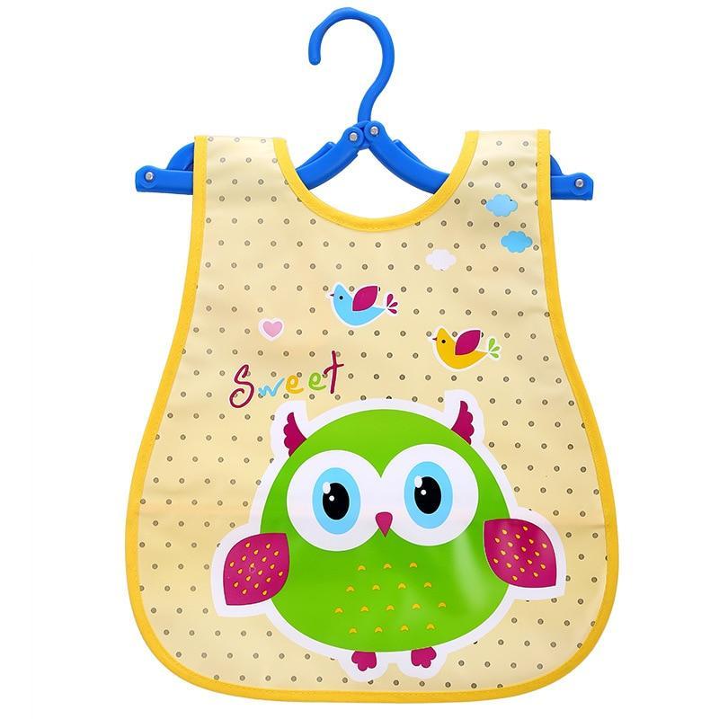 Fashion Printed Adjustable Animal Plastic Waterproof Lunch Feeding Bibs Feeding Cloth for Children In Modern Design