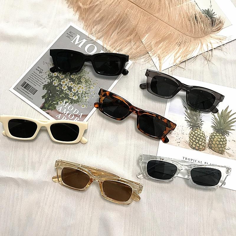 New Women Rectangle Vintage Sunglasses Brand Designer Retro Points Sunglasses Female Lady Eyeglass Cat Eye