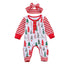 Newborn Baby Girls Boys Christmas Rompers Headband Jumpsuits 2pcs Santa Tree Print New Year Baby Romper