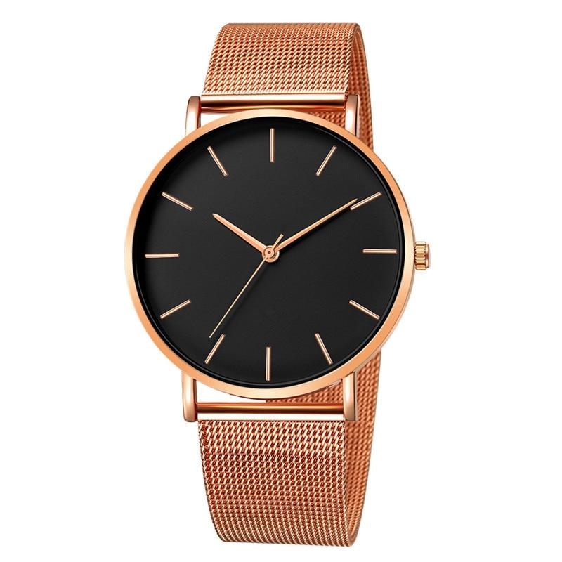 STEVVEX Men Watch Quartz Casual Watches Simple Metal Hour Reloj Quartz Watch Montre Mesh Stainless Steel clock For Men's and Boys