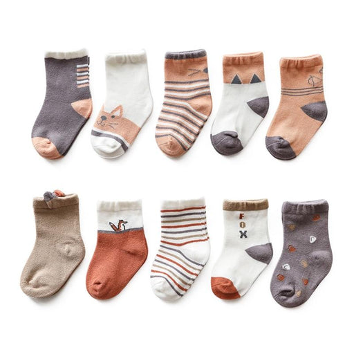 5 Pairs Infant Cotton Mesh Cute Newborn Casual Socks For Boys Girls Durable Comfortable Sock