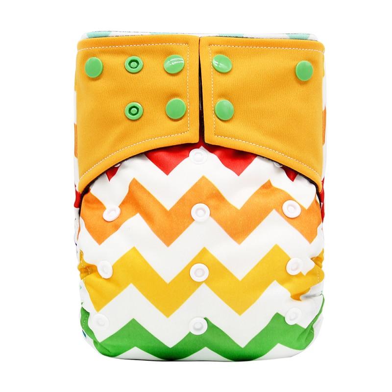 Baby Cloth Diaper Reusable Adjustable Pocket Nappy Cover Fit All Diaper Reusable Nappies Cotton  In Modern Trend Printed Design For Unlimited Uses