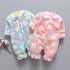 Newborn Infant Baby Jumpsuit Children Cartoon Animal Fleece Warm Romper Jumpsuit for baby Boy Girls Plush Material