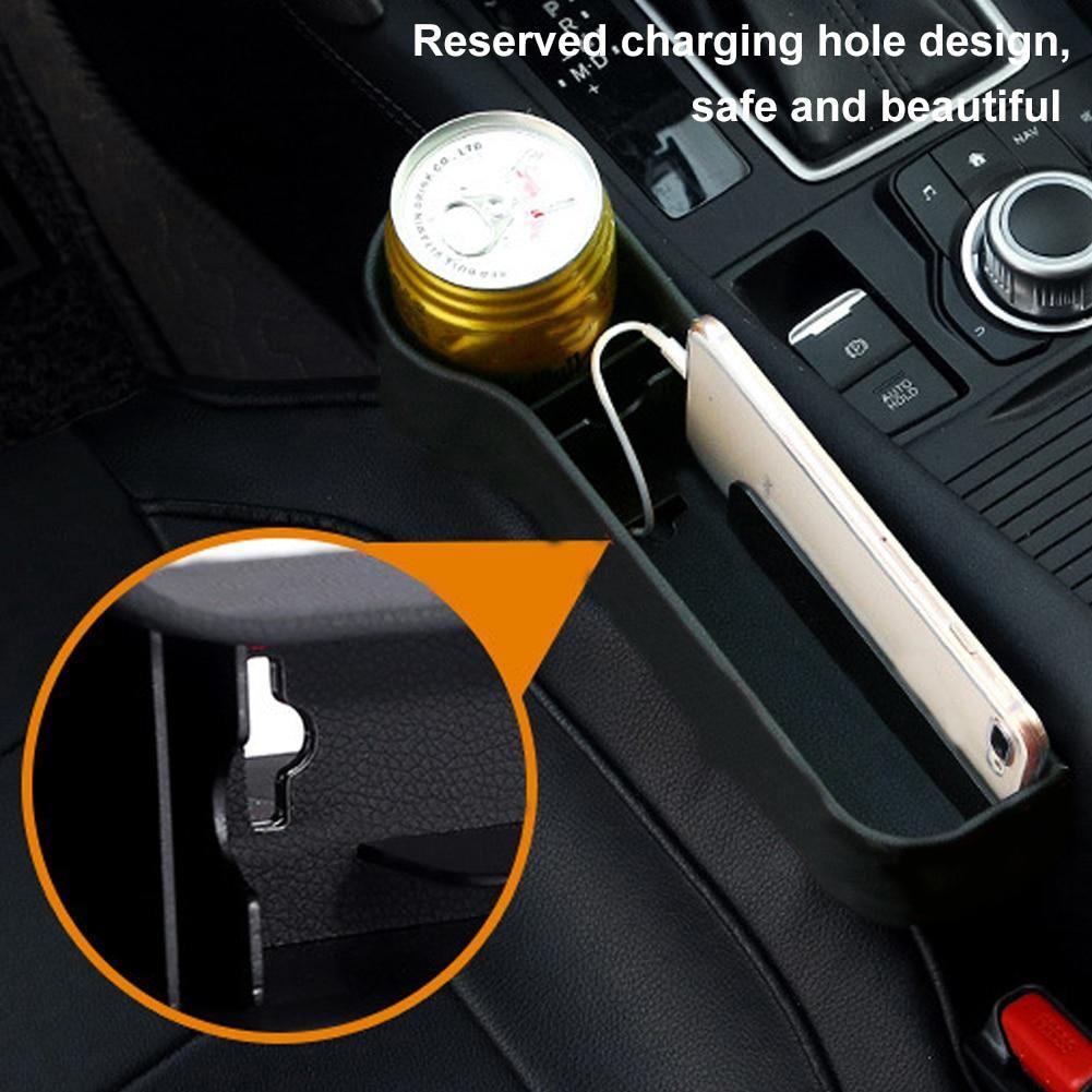 The New 1Pair Universal Auto Car Seat Crevice Plastic Storage Box Cup Phone Holder Organizer Reserved Design Accessories