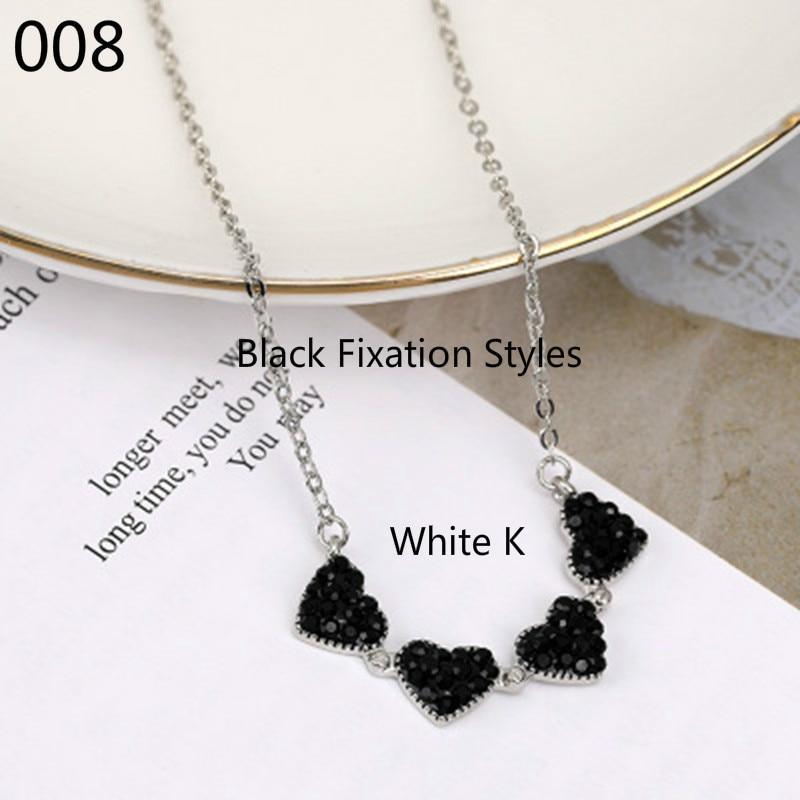 New Fashion Folding Four Clover Pendant Heart Necklaces Simple Flower Necklace for Women Birthday Jewelry