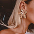 New Big Circle Round Hoop Earrings for Women's Fashion Statement Golden Punk Charm Earrings Party Jewelry