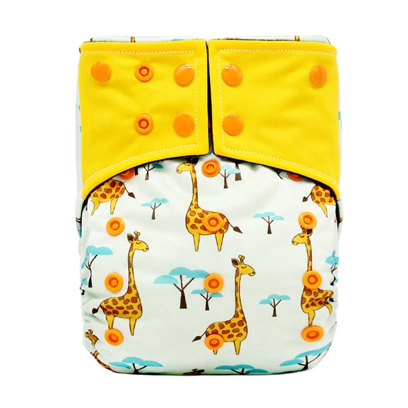 Baby Cloth Diaper Reusable Adjustable Pocket Nappy Cover Fit All Diaper Reusable Nappies Cotton  In Modern Trend Printed Design For Unlimited Uses