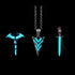 Epic Luminous Glowing Arrow Pendant Necklace Elegant Knight Spear Necklace Amazing Glow In The Dark Pike Necklace Luxury For Women Men Halloween Gift