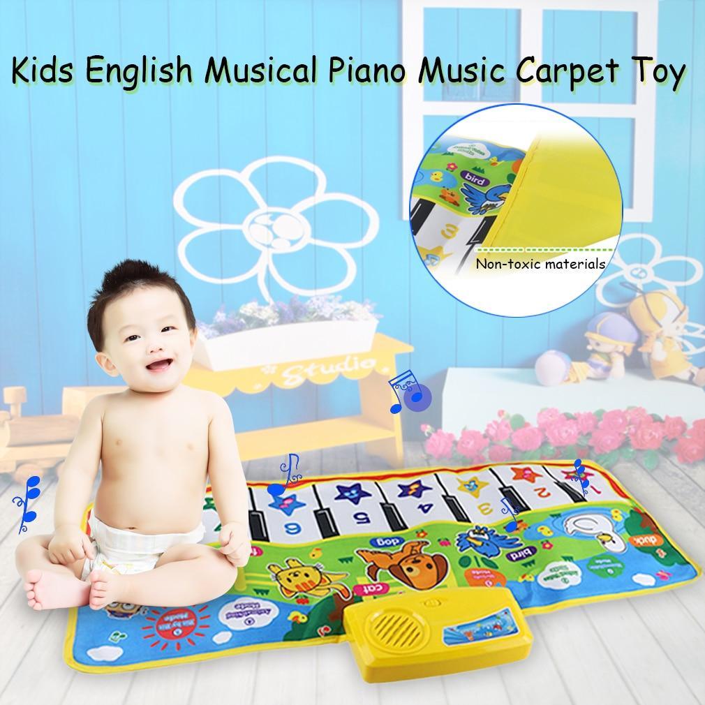 Baby English Musical Piano Music Carpet Baby Kids Play Mat Carpet Educational Electronic Baby Toys For Kids