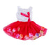 Luxury Modern Handmade Girls Sweetness Flower Kids Dress Princess Summer Sleeveless Mini Tutu Dress Childs Bow Pink Yellow Red Girls Clothing Dress