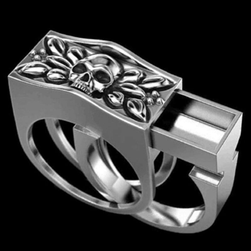 Fashion Skull Ring Anniversary Gift Rings Hip Hop Unisex Jewelry Men And Women Skeleton Rings