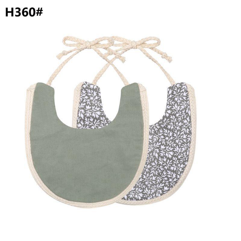 Infant Baby Bib Kid Toddler Dinner Feeding Tassel Double-side Cotton Linen Burp Cloths Saliva Towel For Baby