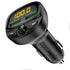 3.4A Fast Black Car Charger FM Transmitter Bluetooth Dual USB Mobile Car Phone Charger Fast Charging MP3 TF Card Music Car Kit