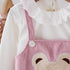 Modern Designer Girls Dress Set Cartoon Bear Pocket Corduroy Dress Shirt Spring Autumn Spring Tutu Dress For Girls