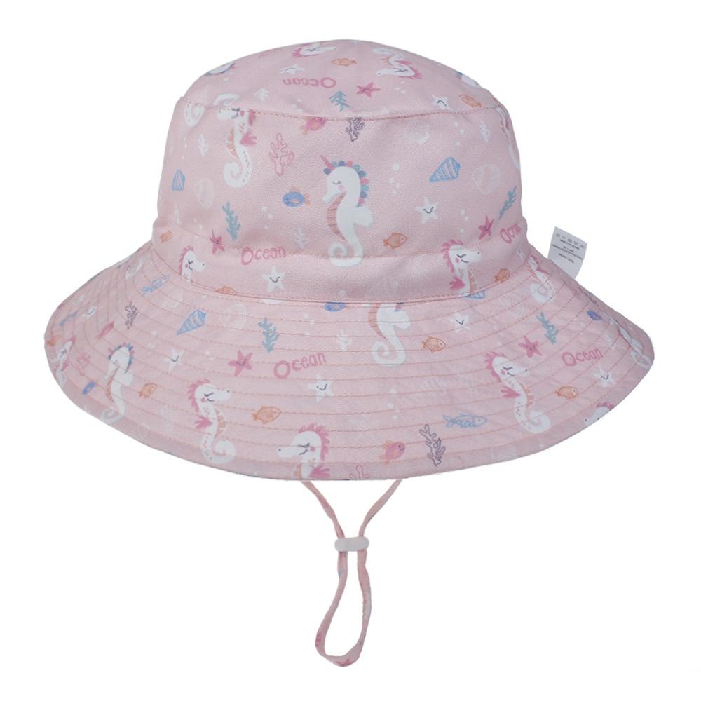 Modern Baby Hat for Girls & Boys Kids Bucket Hat Travel Beach Hat Baby Cap Sun Hats with Windproof Rope