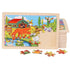 24 Slice Wood Puzzles Children Adults Vehicle Puzzles Wooden Toys Learning Education Environmental Assemble Educational Games For Kids and Babies