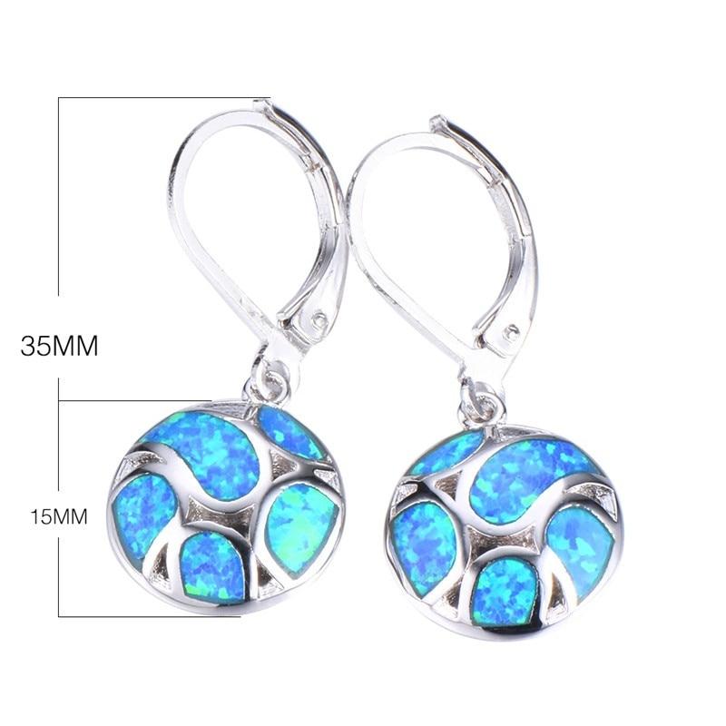 Fashionable Modern Women's Earrings Bohemian Fire Opal Long Elegant Declaration Jewelry