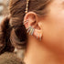 Luxury Multicolor CZ Crystal Cuff C Shaped Ear Clips No Pierced Cartilage Earring for Women In Modern New Design