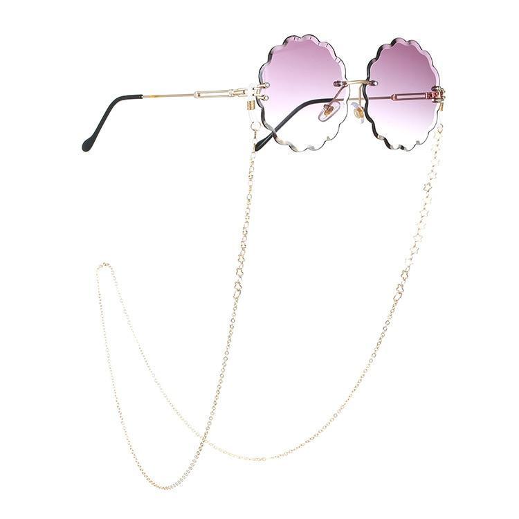 Luxury Reading Glasses Chain For Women Metal Sunglasses Casual Pearl Beaded Eyeglass Chain for Glasses